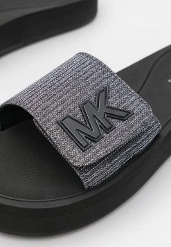 MICHAEL Michael Kors Damen PLATFORM SLIDE - Pantolette Flach - Gunmetal -Michael Kors Verkäufe d386088fb45642e7b2eecfb36e6e4223