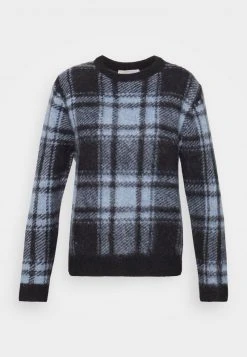 MICHAEL Michael Kors Damen BRUSHED PLAID CROP - Strickpullover - Blue