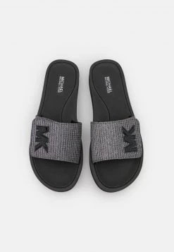 MICHAEL Michael Kors Damen PLATFORM SLIDE - Pantolette Flach - Gunmetal -Michael Kors Verkäufe d86f09a502f8480cba498521774a46f5