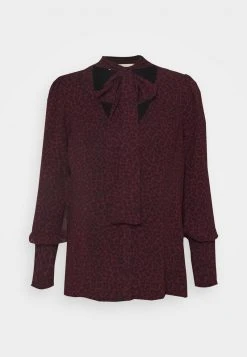 MICHAEL Michael Kors Damen CHEETAH TIE - Bluse - Dark Ruby -Michael Kors Verkäufe d9c5ef7a6b0c4d5aa6db42109d727362