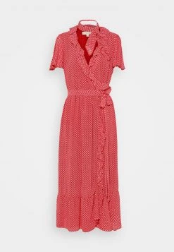 MICHAEL Michael Kors Damen PRINTED MIDI DRESS - Freizeitkleid - Crimson -Michael Kors Verkäufe d9e43bfeed9b4230be2fecb72187e68b