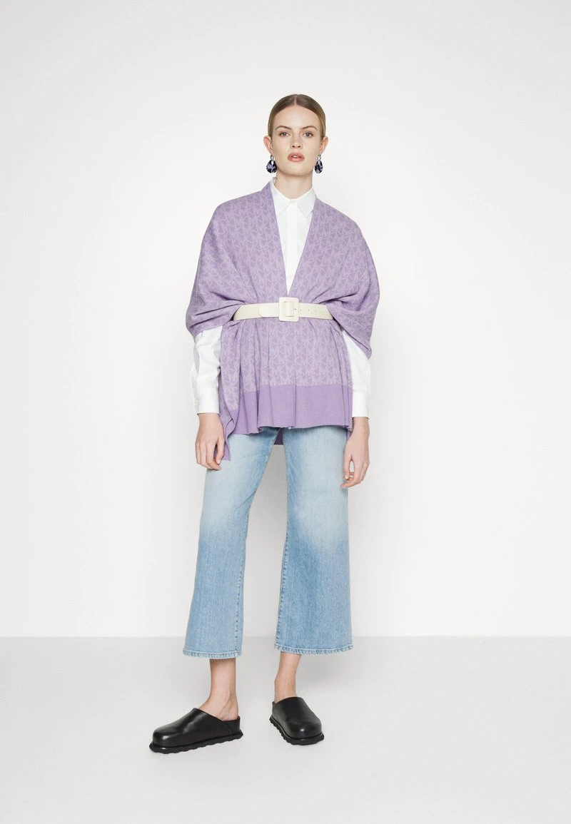 MICHAEL Michael Kors Damen BOLD INTARSIA PONCHO - Cape - Lavender Mist 4 MICHAEL Michael Kors Damen BOLD INTARSIA PONCHO - Cape - Lavender Mist – Bild 2