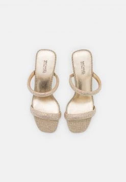 MICHAEL Michael Kors Damen CLARA - Pantolette Hoch - Pale Gold -Michael Kors Verkäufe e1b4255469ea459fb7ce10de3510a0de