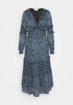 MICHAEL Michael Kors Damen MAXI DRESS WITH MINI RUFFLES - Maxikleid - Chambray -Michael Kors Verkäufe e4e5a9061e174e789ebc332da5c466b4