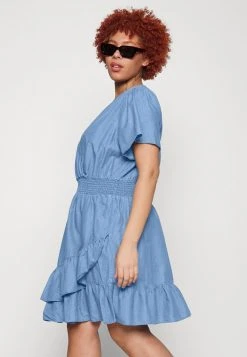 MICHAEL Michael Kors Damen WRAP DRESS - Freizeitkleid - Light Cadet Wash 12 MICHAEL Michael Kors Damen WRAP DRESS - Freizeitkleid - Light Cadet Wash -Michael Kors Verkäufe e5103a4d2c1142a49dda186d8a4e16ea