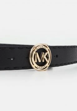 MICHAEL Michael Kors Damen LOGO BELT WITH HAND STITCHING - Gürtel - Black -Michael Kors Verkäufe e56545ad0afe4294ac24a2bd7c491a1c