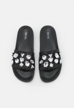 MICHAEL Michael Kors Damen GILMORE - Pantolette Flach - Black -Michael Kors Verkäufe e6a6b42dafab4411be7a9b8aa41e4141