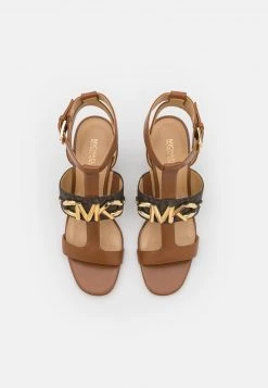 MICHAEL Michael Kors Damen IZZY T STRAP - High Heel Sandalette - Brown/multi-coloured -Michael Kors Verkäufe e97c39c584d94fcaaa17944c7ae99cf7