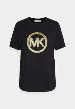 MICHAEL Michael Kors Damen TEE - T-Shirt Print - Black -Michael Kors Verkäufe e9ec2f6283d04e049c211e56e5b46296
