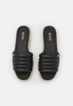 MICHAEL Michael Kors Damen ROYCE SLIDE - Pantolette Flach - Black -Michael Kors Verkäufe ea0a91f04d95411fbb54884bcbde25a1