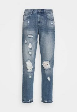 MICHAEL Michael Kors Damen DISTRESSD - Jeans Straight Leg - Auth Blue -Michael Kors Verkäufe ece4cc32f5a54b24a131d2f563ee1686