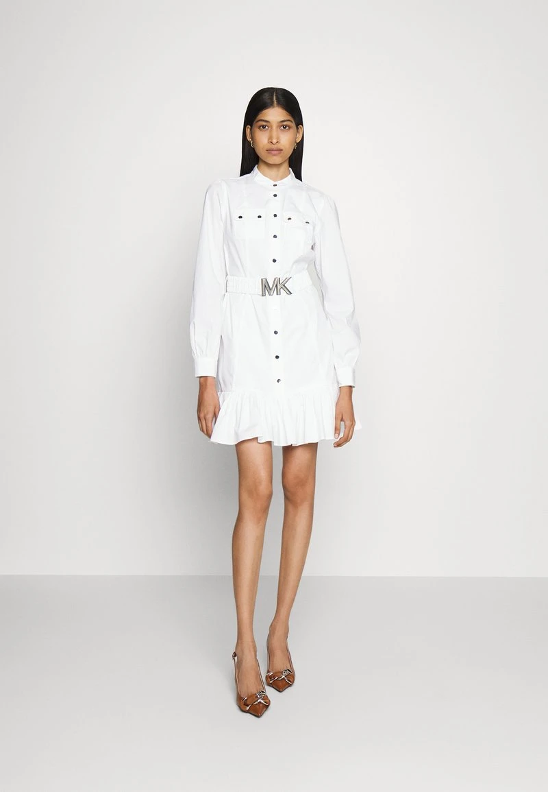 UTILITY DRESS - Freizeitkleid - white MICHAEL Michael Kors Damen UTILITY DRESS - Freizeitkleid - White -Michael Kors Verkäufe edd58be60af5407faad810da06b6563b