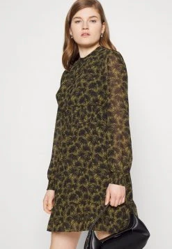 MICHAEL Michael Kors Damen PALMETTO SMOCK DRESS - Freizeitkleid - Smoky Olive -Michael Kors Verkäufe ee443d56897c43ee887ad889d0e0de49
