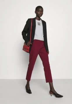MICHAEL Michael Kors Damen CROP PANT WITH SLIT - Stoffhose - Dark Ruby -Michael Kors Verkäufe eeb33c75737147e69808416c6eac61f6