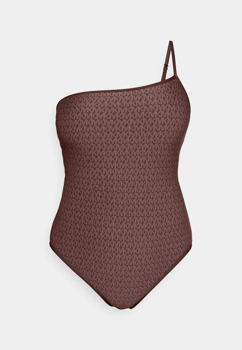 MICHAEL Michael Kors Damen SIGNATURE LOGO ONE SHOULDER ONEPIECE - Badeanzug - Chocolate 7 MICHAEL Michael Kors Damen SIGNATURE LOGO ONE SHOULDER ONEPIECE - Badeanzug - Chocolate – Bild 5