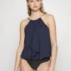 MICHAEL Michael Kors Damen CHAIN HALTER HIGH NECK TANKINI - Bikini-Top - Navy -Michael Kors Verkäufe eff0a6c3548b4a36b0ad9300c39371d9