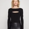 MICHAEL Michael Kors Damen BOAT CUT OUT BODYSUIT - Strickpullover - Black -Michael Kors Verkäufe f158288f3dd748d3b72b0498095a2daf