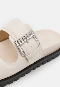 MICHAEL Michael Kors Damen GISELLE SLIDE - Pantolette Flach - Light Cream -Michael Kors Verkäufe f29d9d2669d34490beb50059d8791080