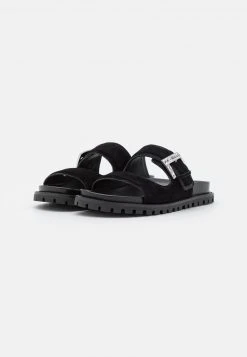 MICHAEL Michael Kors Damen GISELLE SLIDE - Pantolette Flach - Black -Michael Kors Verkäufe f2f1f236a7254b609c25f1ebcdc048d3