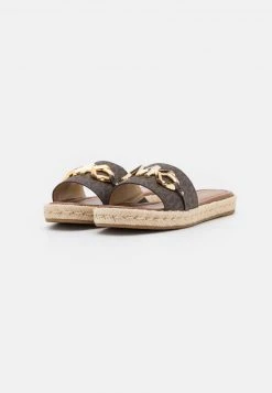 MICHAEL Michael Kors Damen IZZY SLIDE - Pantolette Flach - Brown/multicolor -Michael Kors Verkäufe f75c5c0a9db440e092d4559a9a14d398