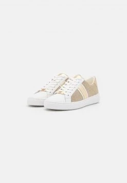 MICHAEL Michael Kors Damen IRVING STRIPE LACE UP - Sneaker Low - Pale Gold -Michael Kors Verkäufe f9b444e4eee649f886c3cec8abdfe010