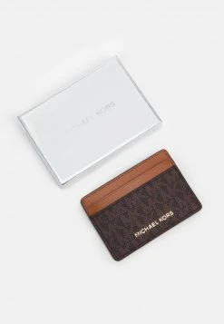 MICHAEL Michael Kors Damen JET SET CARD HOLDER - Geldbörse - Brown -Michael Kors Verkäufe fb9847c33d994d558a572fa671aec478
