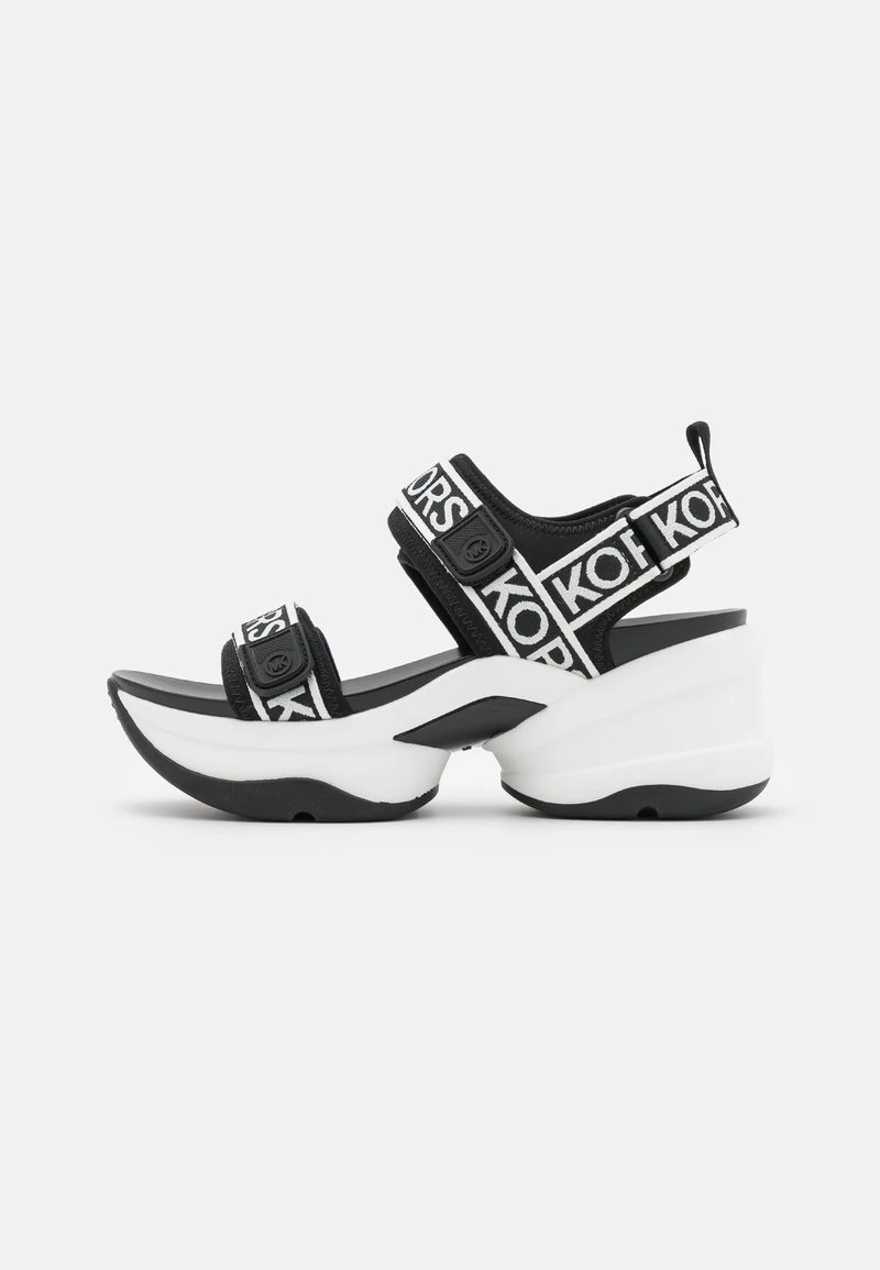 MICHAEL Michael Kors Damen OLYMPIA - Plateausandalette - Black/white 4 MICHAEL Michael Kors Damen OLYMPIA - Plateausandalette - Black/white – Bild 2