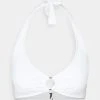 MICHAEL Michael Kors Damen ICONIC SOLIDS HALTER - Bikini-Top - White -Michael Kors Verkäufe fc46e8e230be4297bd41d90e2e17275d