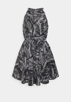 MICHAEL Michael Kors Damen PALM CHAIN NECK - Cocktailkleid/festliches Kleid - White/black 14 MICHAEL Michael Kors Damen PALM CHAIN NECK - Cocktailkleid/festliches Kleid - White/black -Michael Kors Verkäufe fc87980ba22749d996f9d25b95a04380