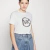 MICHAEL Michael Kors Damen CIRCLE LOGO TEE - T-Shirt Print - White -Michael Kors Verkäufe fcfc4a2221494e0ba9c841186b92f5b2