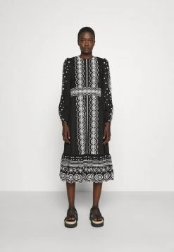 MICHAEL Michael Kors Damen EYELET MIDI - Freizeitkleid - Black